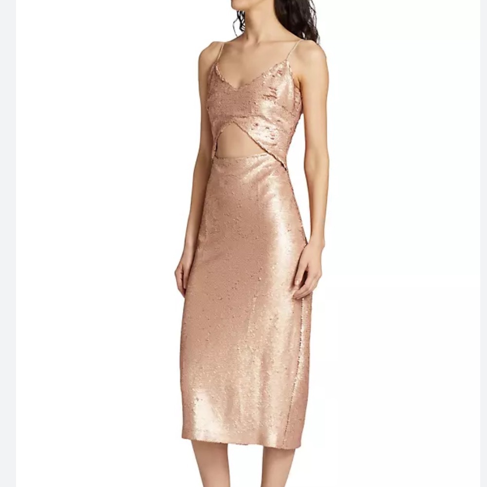 L'AGENCE Femme Sequin Cutout Dress size 0 NWT